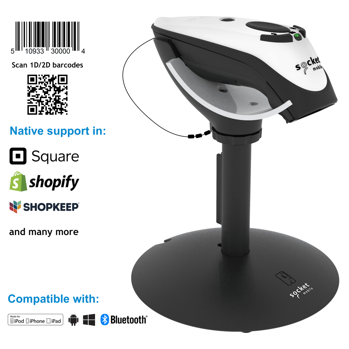 DuraScan® D760 Ultimate Barcode Scanner and Passport Reader - Socket Mobile